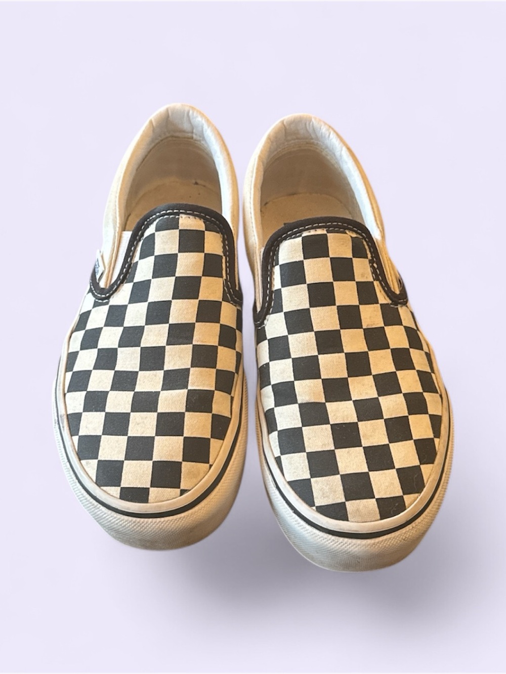 Vans Checkerboard Slip-On Sneakers - Black & White